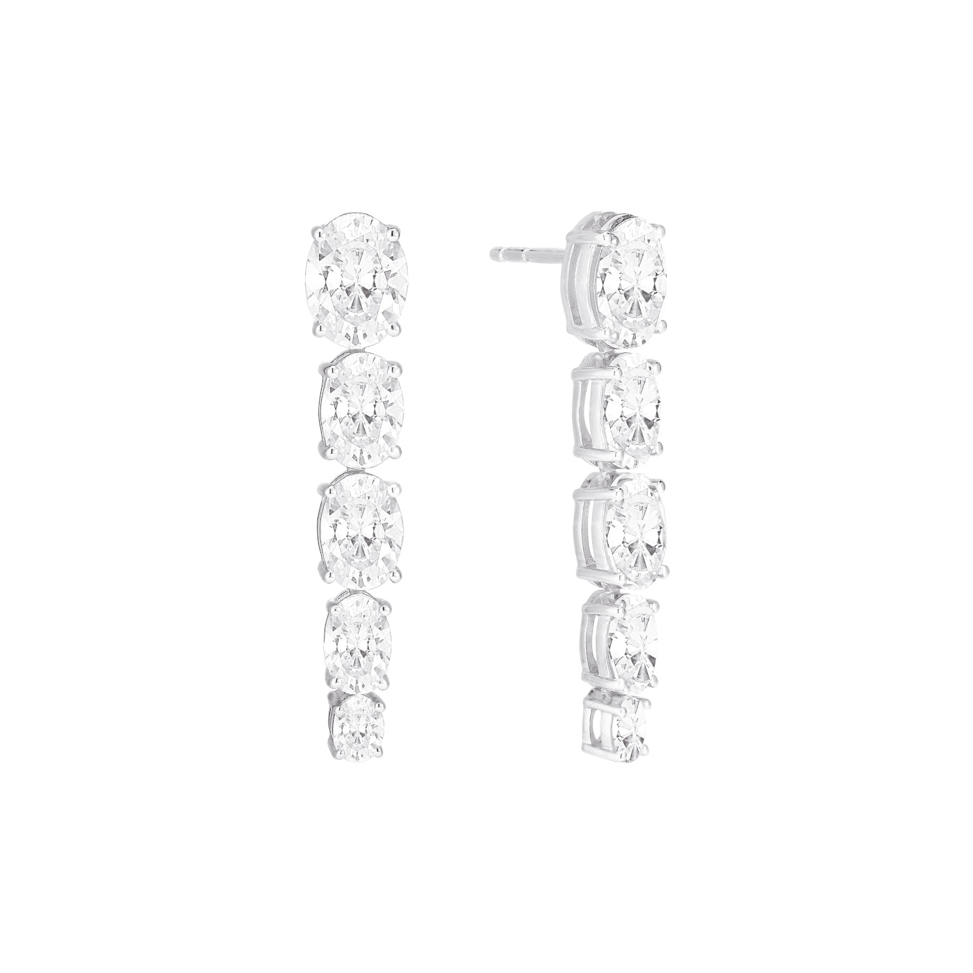 Sif Jakobs Ellisse Silver Drop Earrings SJ-E2323-CZ