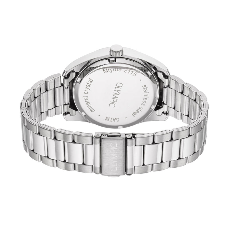 Olympic Louis Zilver en Groen Herenhorloge OL75HSS001-zoom-