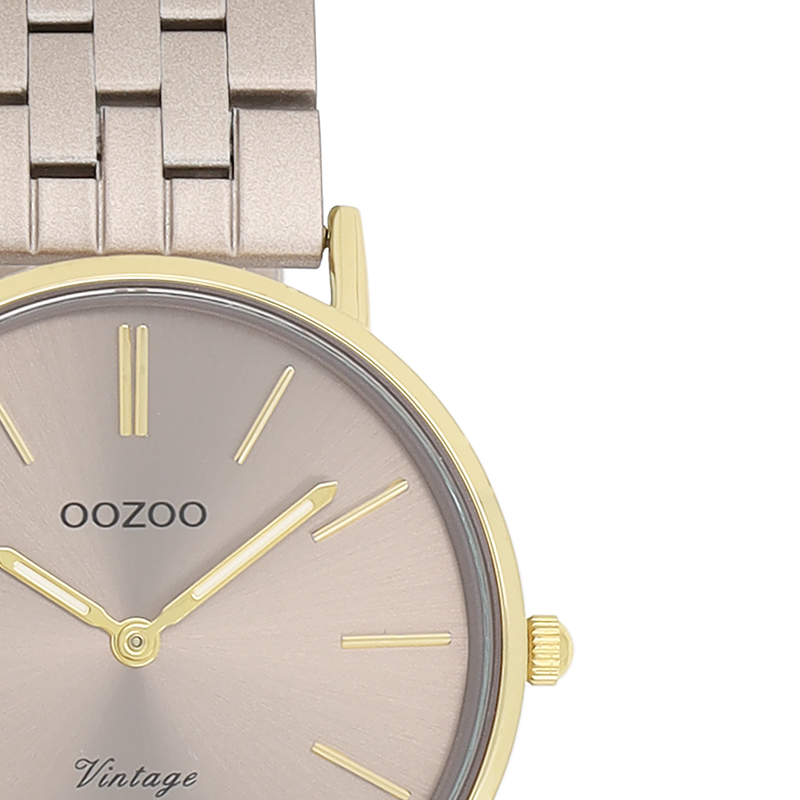 OOZOO Vintage Gold and Taupe Women's Watch C20409-zoom-