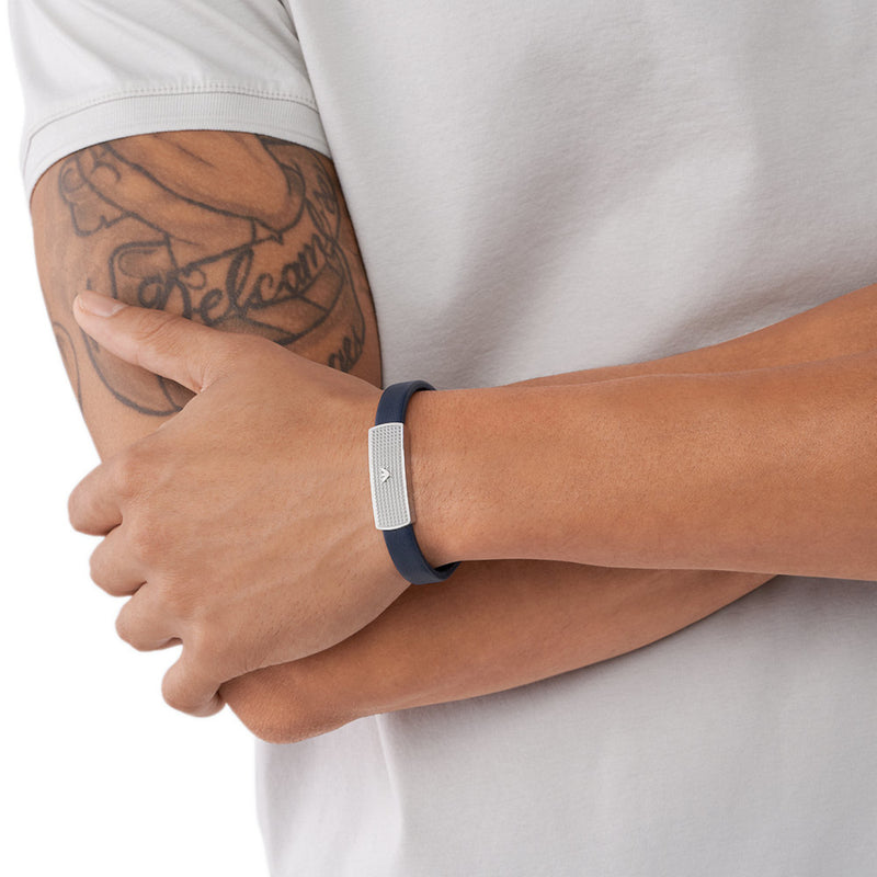 Emporio Armani Blue Leather Bracelet EGS2987040-zoom-