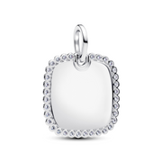 Pandora Moments 925 Sterling Silver Engravable Squared Charm 394009C01