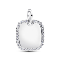 Pandora Moments 925 Sterling Silver Engravable Squared Charm 394009C01