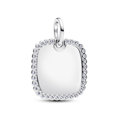 Pandora Moments 925 Sterling Silver Engravable Squared Charm 394009C01