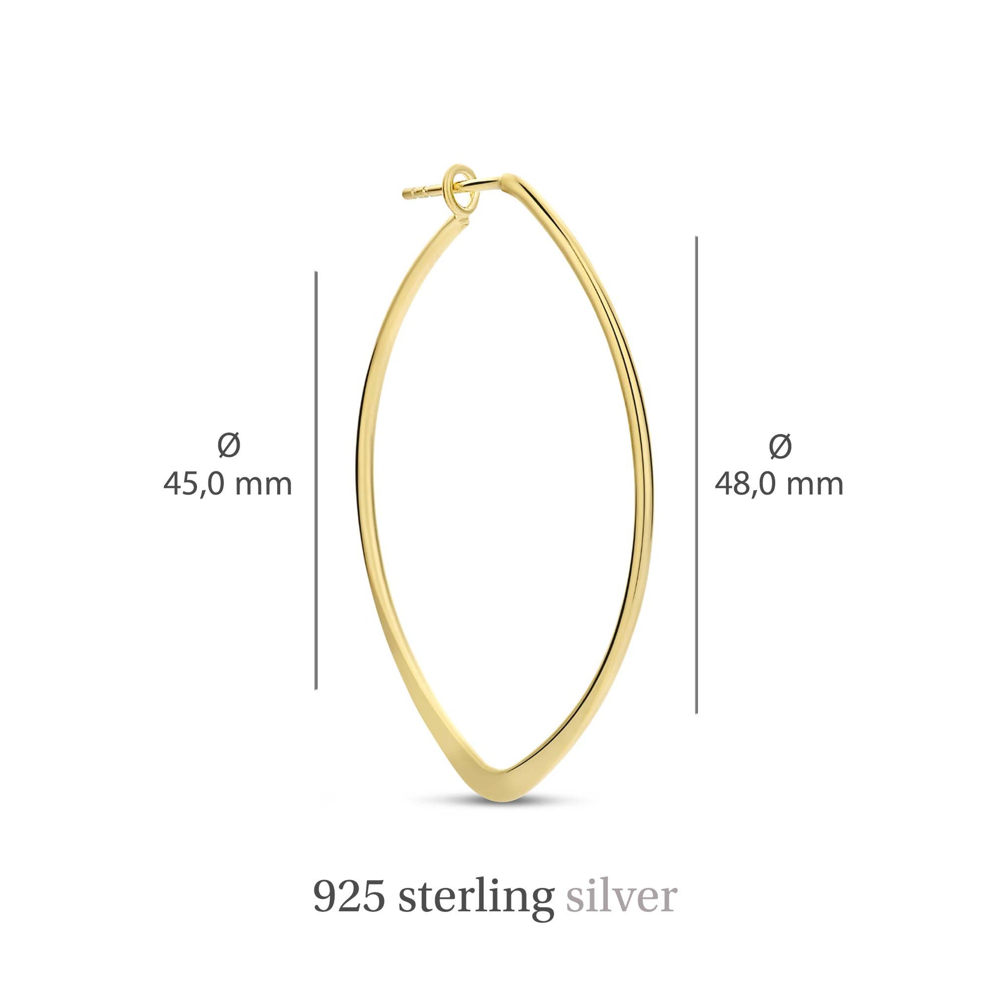 Violet Hamden Sisterhood Feminine 925 sterling Silver Gold-coloured Hoop Earrings VH360027