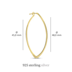 Violet Hamden Sisterhood Feminine 925 sterling Silver Gold-coloured Hoop Earrings VH360027