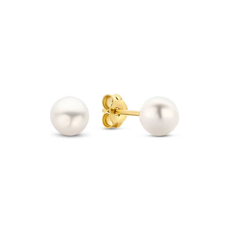 Beloro Jewels Monte Napoleone Perla 9 karaat oorknoppen BO360004-zoom-