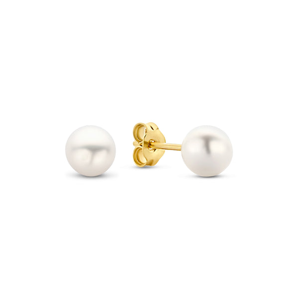 Beloro Jewels Monte Napoleone Perla 9 karaat oorknoppen BO360004