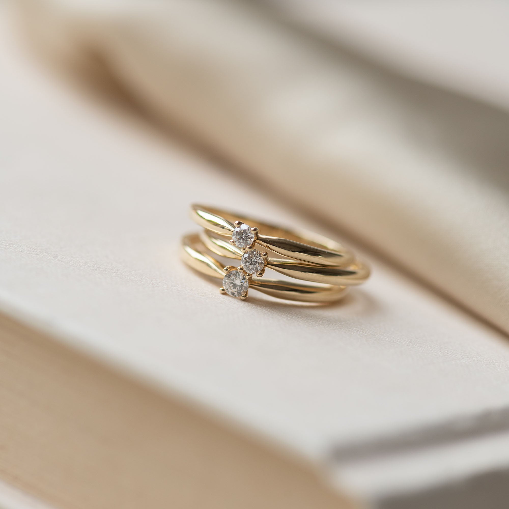 Isabel Bernard De la Paix Céline 14 Carat Gold Ring | diamond 0.05 ct | IBD330001-48