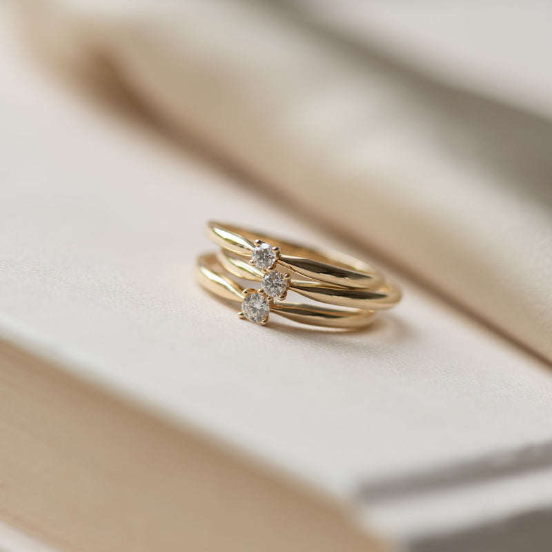 Isabel Bernard De la Paix Céline 14 karaat gouden ring | diamant 0.05 ct | IBD330001-48-zoom-