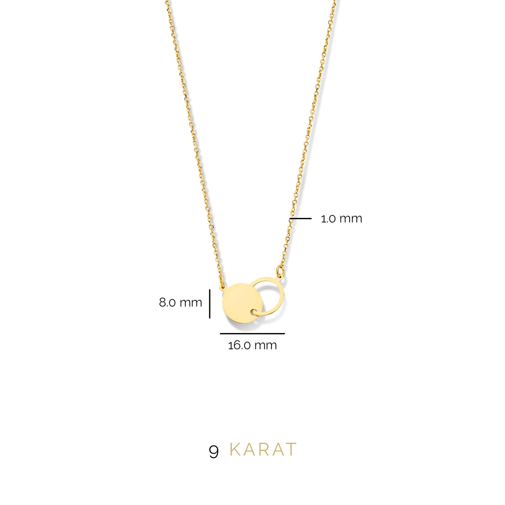 Beloro Jewels Regalo d'Amore 9 carat gold Necklace and Bracelet giftset BO90001