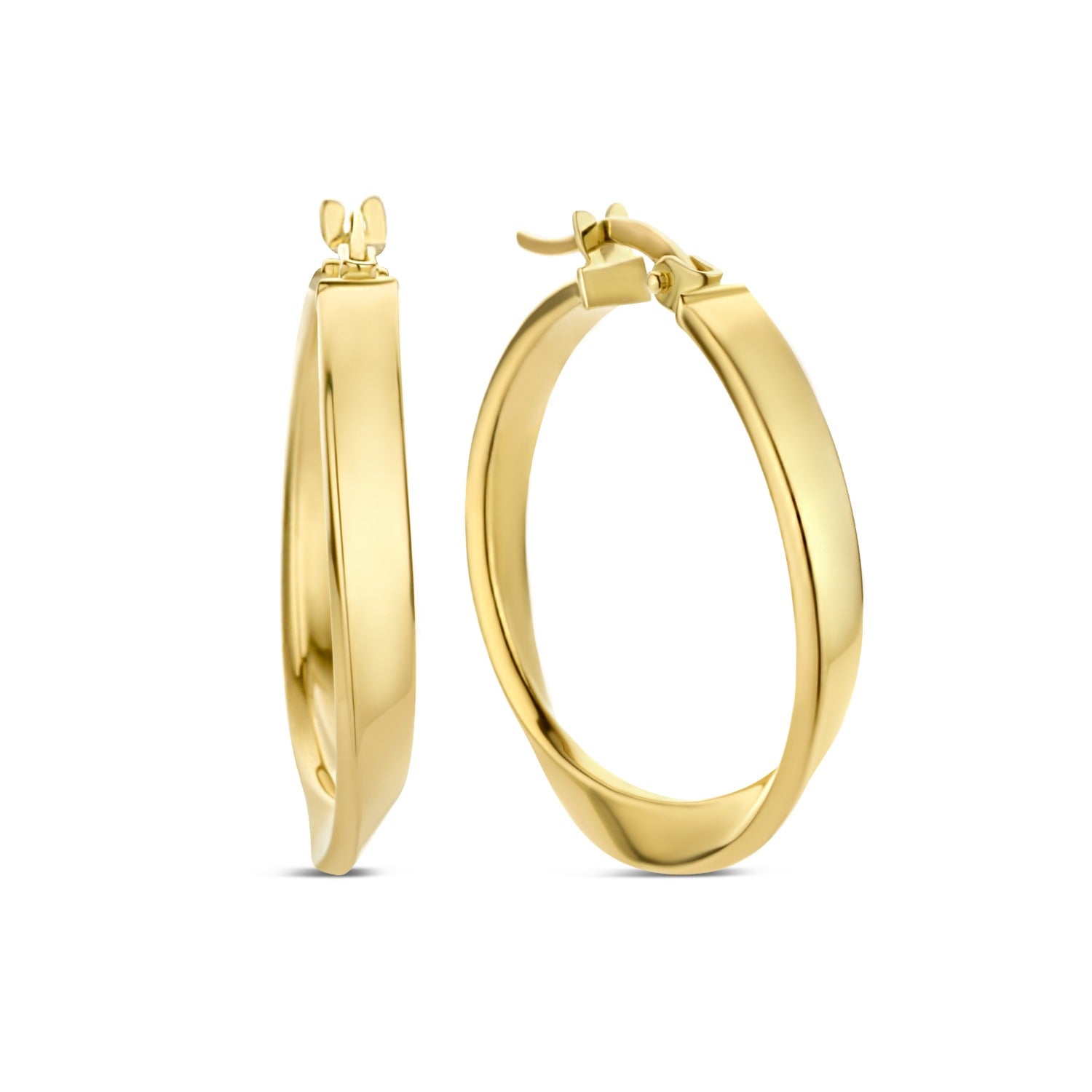 Isabel Bernard Rivoli Maryn 14 Carat Golden Hoop Earrings IB360187