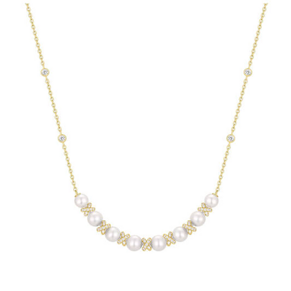 Ania Haie Reimaginer Gold Coloured Sparkling Shell Pearl Necklace AH-N069-06G