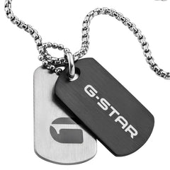 G-Star M-Tag Silver-Tone Necklace GSJ.101.02