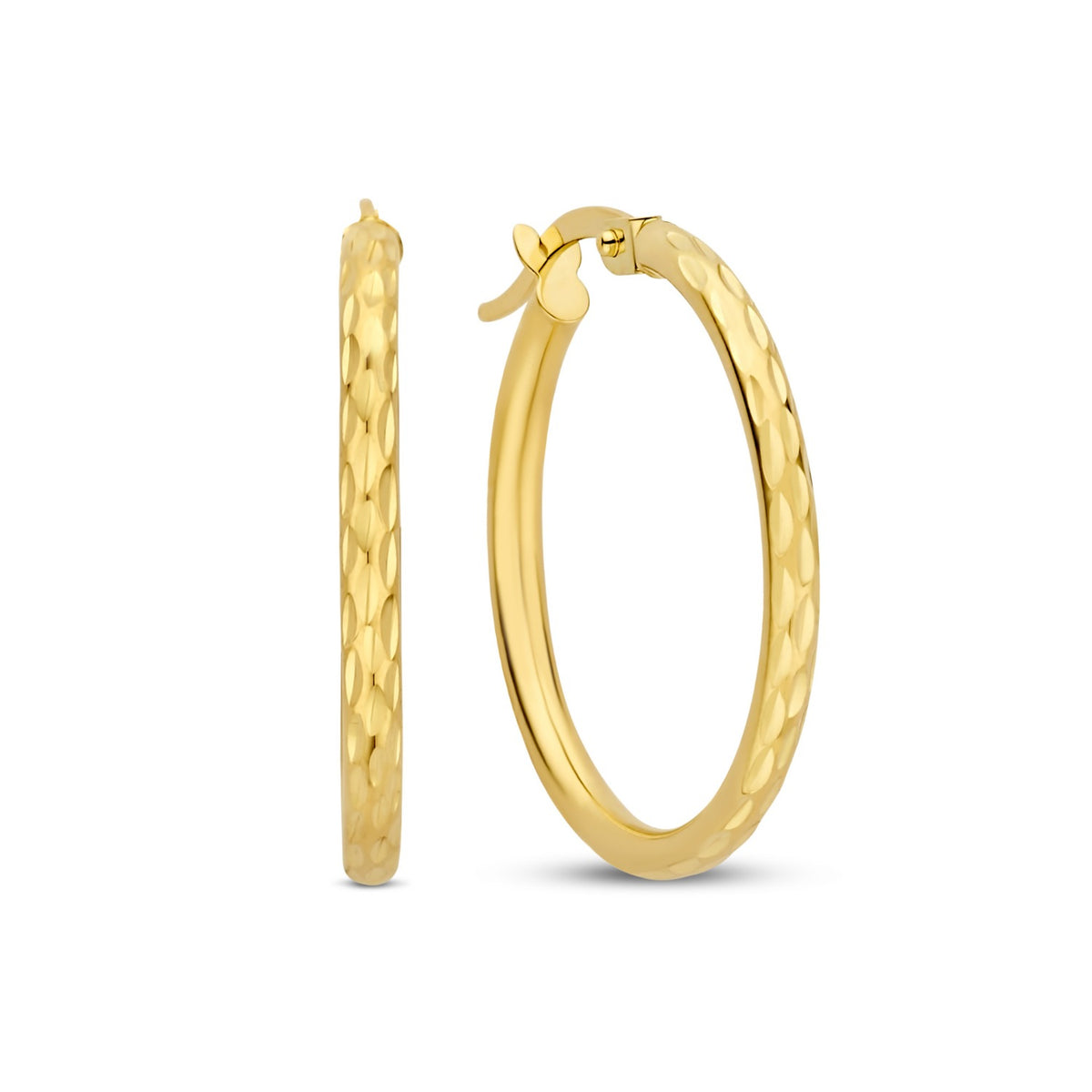 Isabel Bernard Rivoli Laura 14 Carat Golden Hoop Earrings IB360160