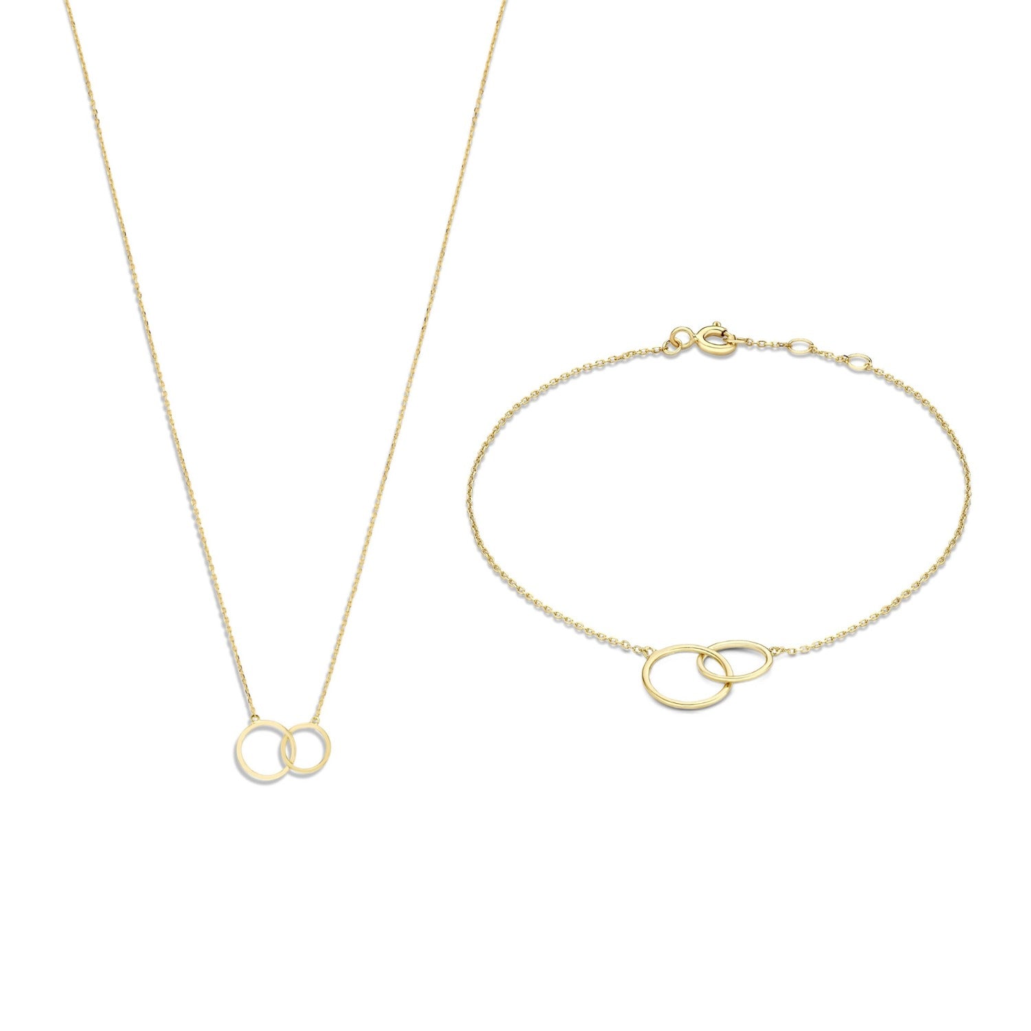 Isabel Bernard Cadeau d'Isabel 14 Carat Golden Necklace and Bracelet Giftset IB90130