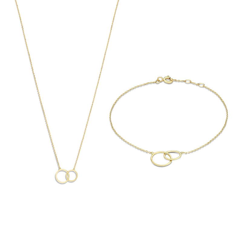 Isabel Bernard Cadeau d'Isabel 14 Karaat Gouden Collier en Armband Giftset IB90130-zoom-