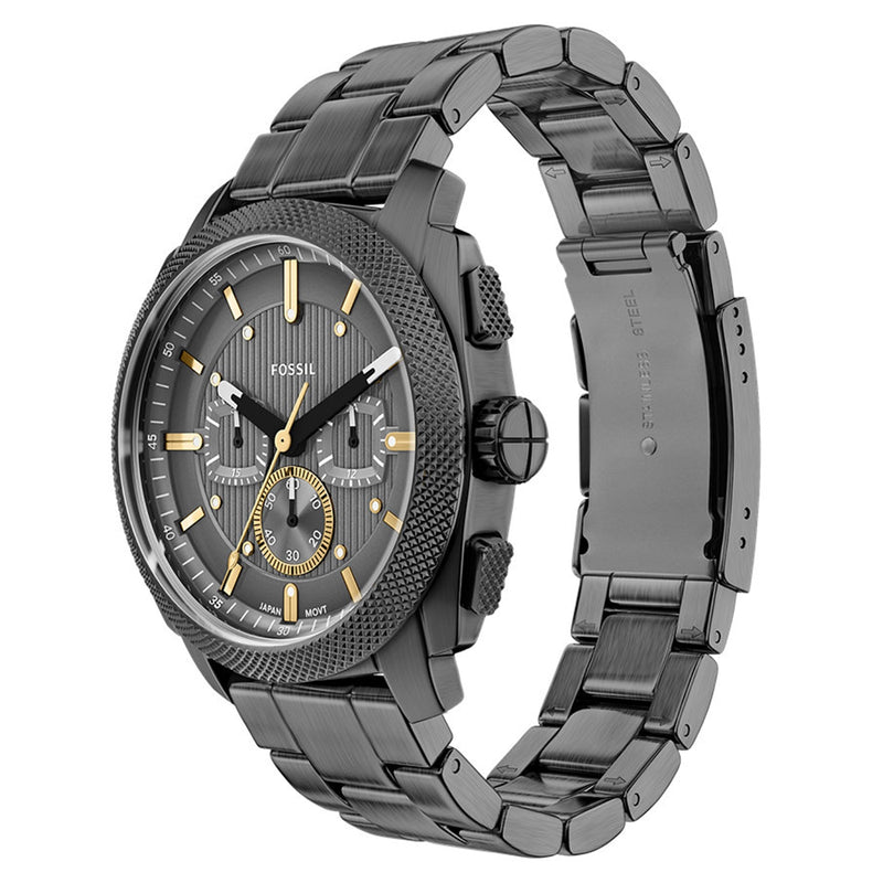 Fossil Machine Round Grey Dial Watch FS6160-zoom-