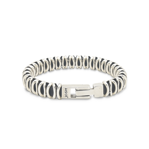 Josh Silver Alloy Bracelet 03559SL/NCLR/MED