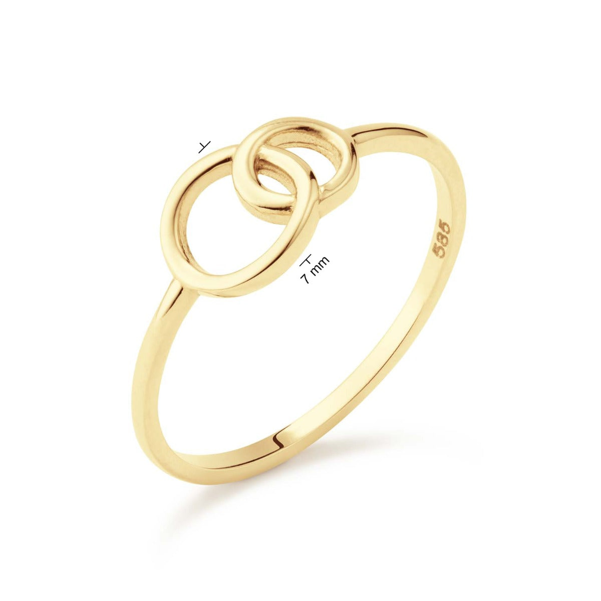 Jackie Gold Giro Doppio 14 Karat Gold Ring JKR24.408-52
