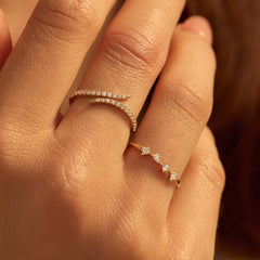 Beloro Jewels Monte Napoleone Mea 9 karat gold ring with zirconia BO330030-50