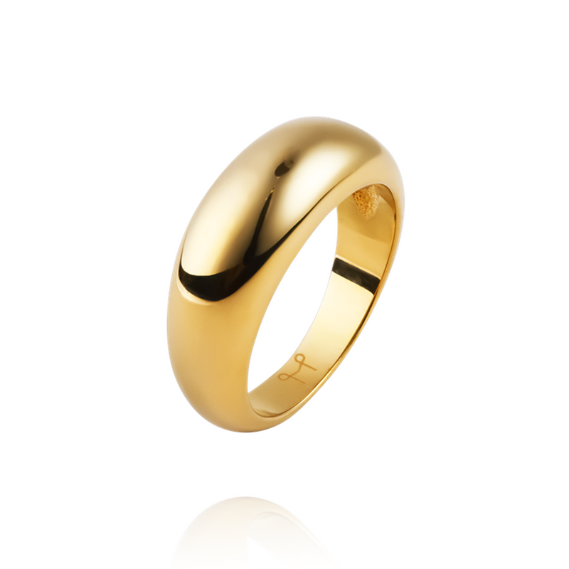 Mockberg Gold Plated Bold Ring MO222-zoom-