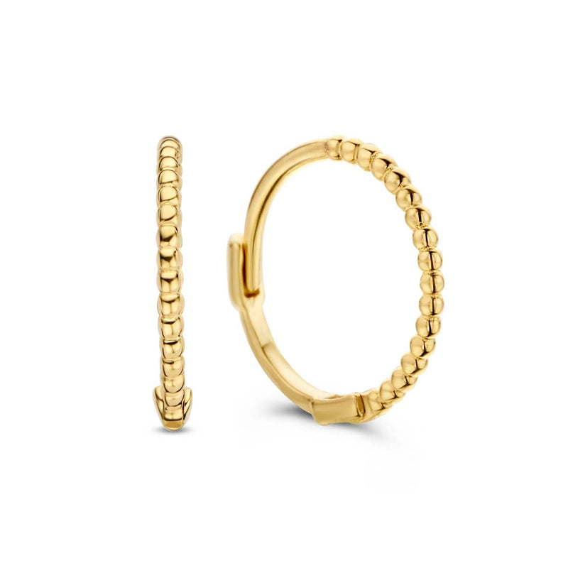 Jackie Gold 14K Golden Hoop Earrings JKE20.038-zoom-