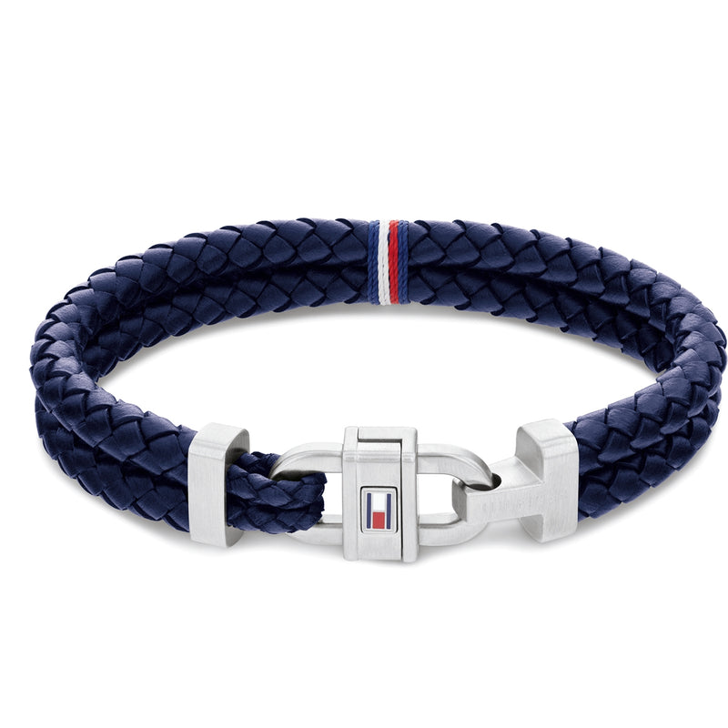 Tommy Hilfiger Jewels Navy Leather Bracelet TJ2790362 (Length: 21.00 cm)-zoom-