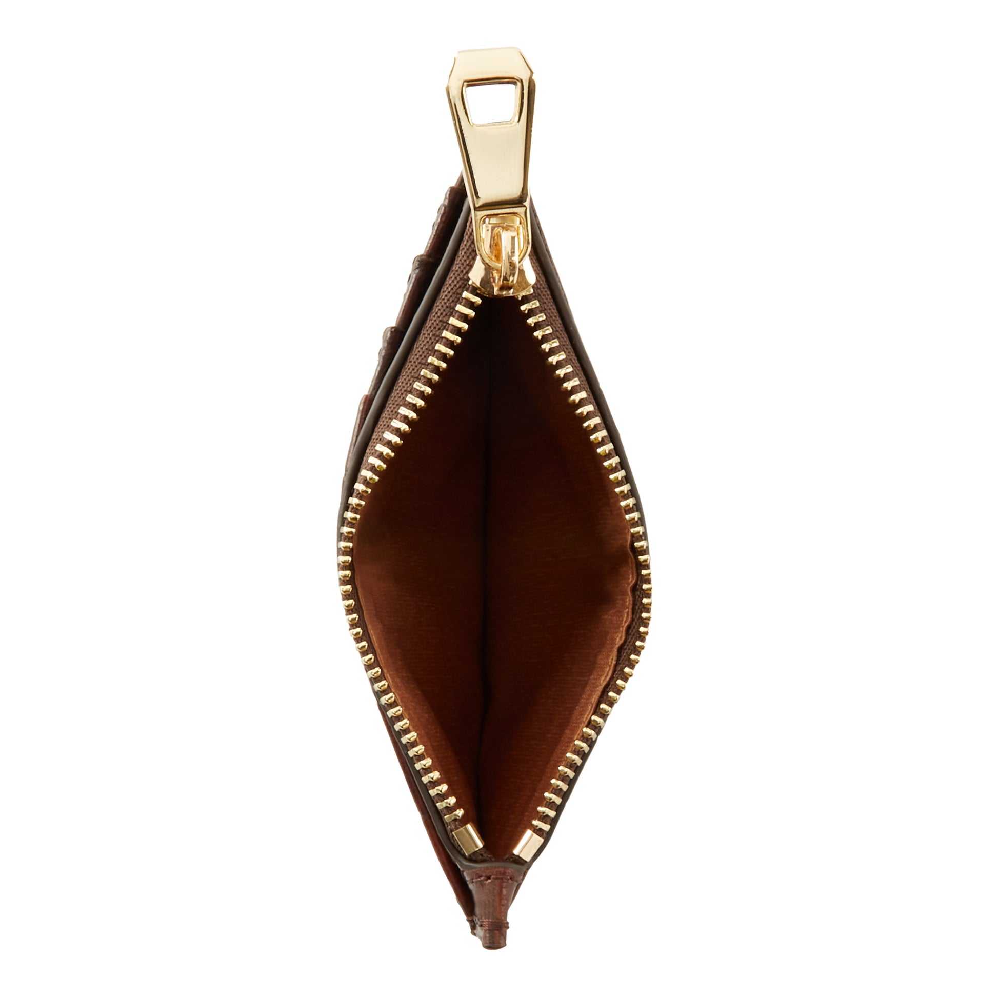 Isabel Bernard Honoré Aveline croco Brown Leather Card Holder made of Calfskin IB27019