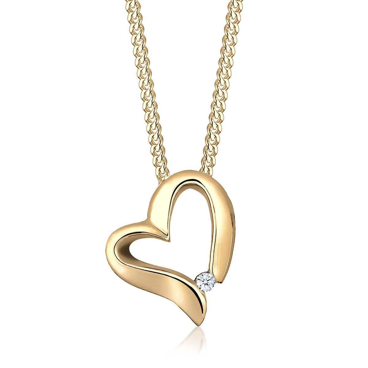 Elli 925 Sterling Silver Necklace with Diamond (0.015 ct) 2004-BF-0008004-001