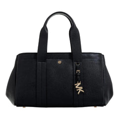 Michael Kors Romee Black Leather Satchel 2001-A0542941