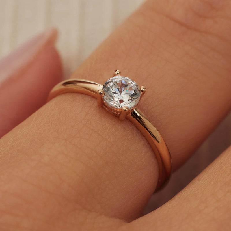 Isabel Bernard La Concorde Soleil 14 Karaat Roségouden Ring IB330074-50 (Maat: 50)-zoom-