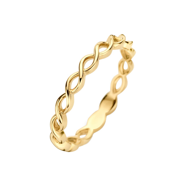 Gevlochten ring ø 2.6 mm 14k goud