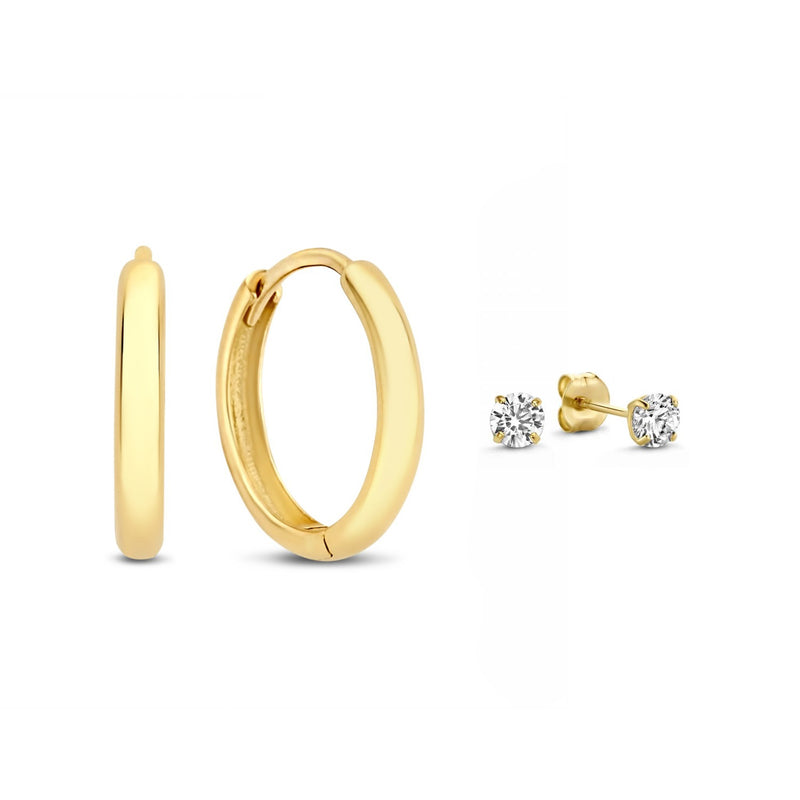 Isabel Bernard Cadeau d'Isabel 14 Karaat Gouden Oorbellen Set IB90151-zoom-