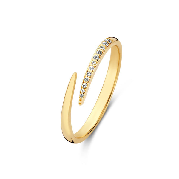 De la Paix Flavie 14 karaat gouden ring met diamant 0.08 karaat