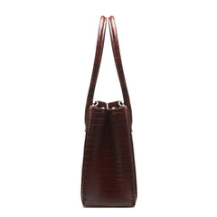 Isabel Bernard Honoré Cloè Croco Brown Handbag IB25006