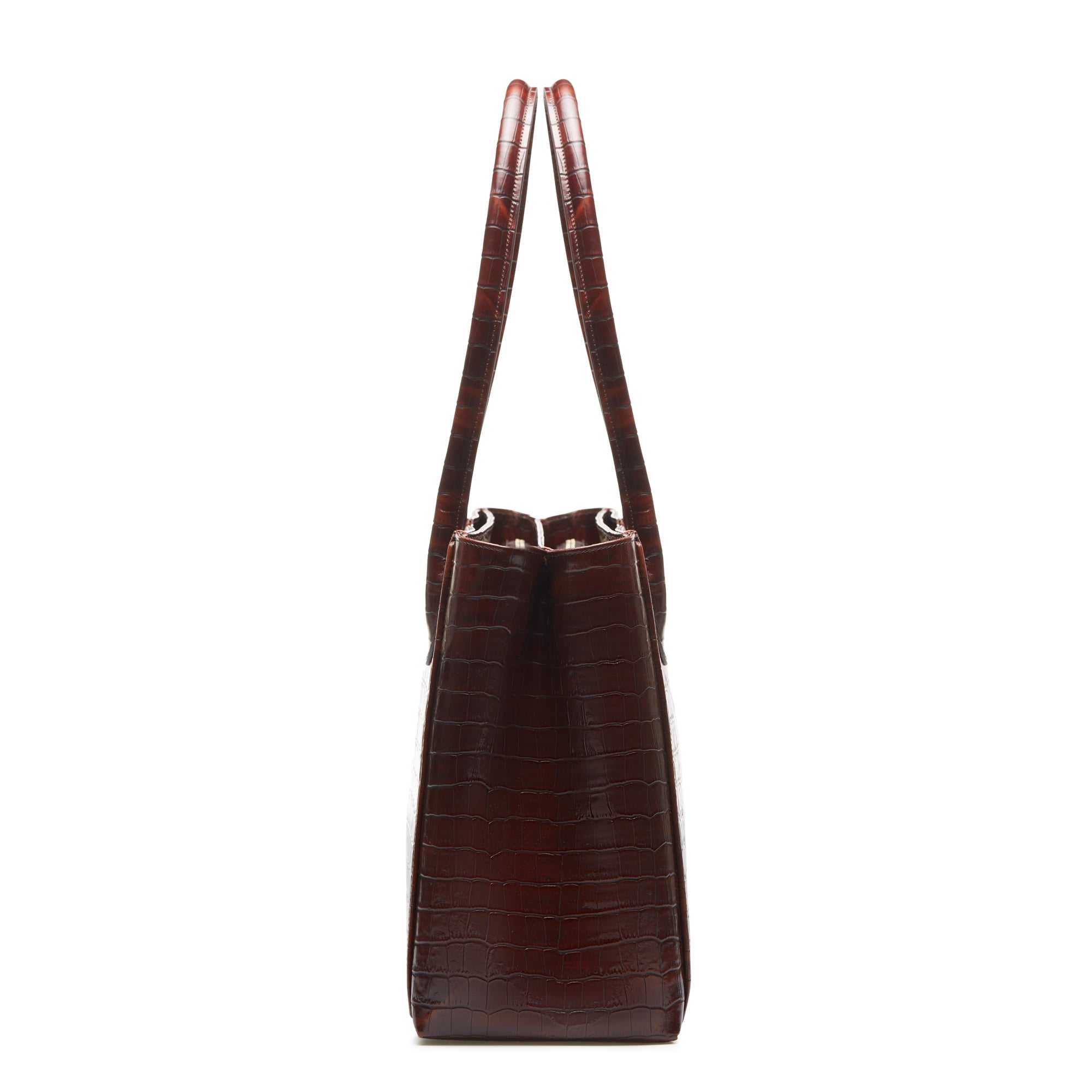 Isabel Bernard Honoré Cloè Croco Brown Handbag IB25006
