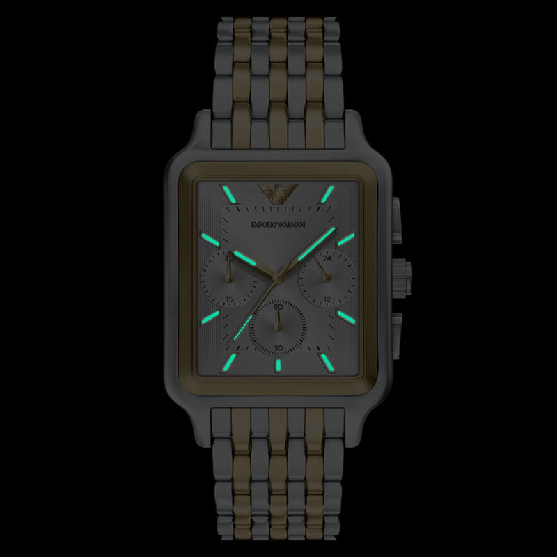 Emporio Armani Rectangular Silver Dial Watch AR11752-zoom-