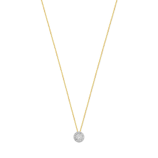 De la Paix Viviane 14 karaat gouden ketting met diamant 0.13 karaat