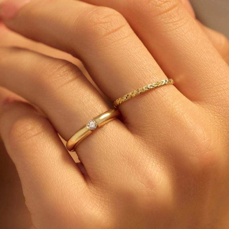 Beloro Jewels Monte Napoleone Stella 9 karat gold ring with zirconia BO330034-48-zoom-