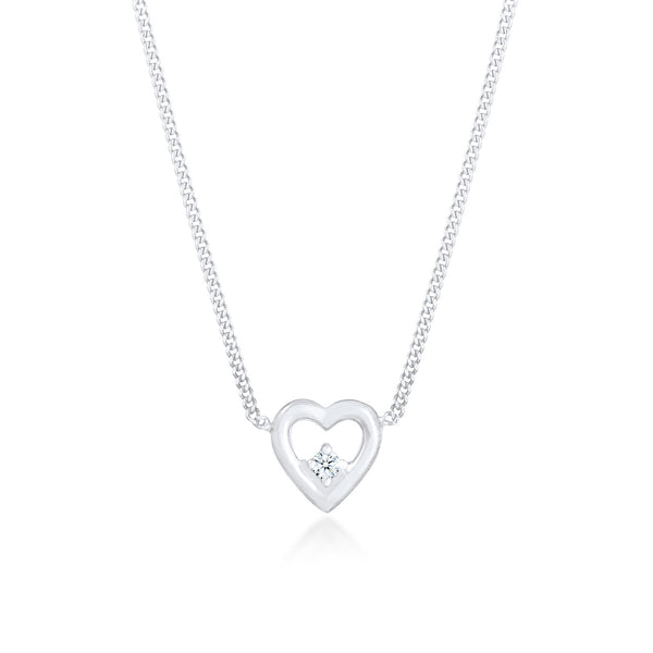 Elli 925 Sterling Silver Necklace with Diamond (0.03 ct) 2004-BF-0007592-001