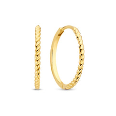 Beloro Jewels Della Spiga Giana 9 karat gold hoop earrings BO360093