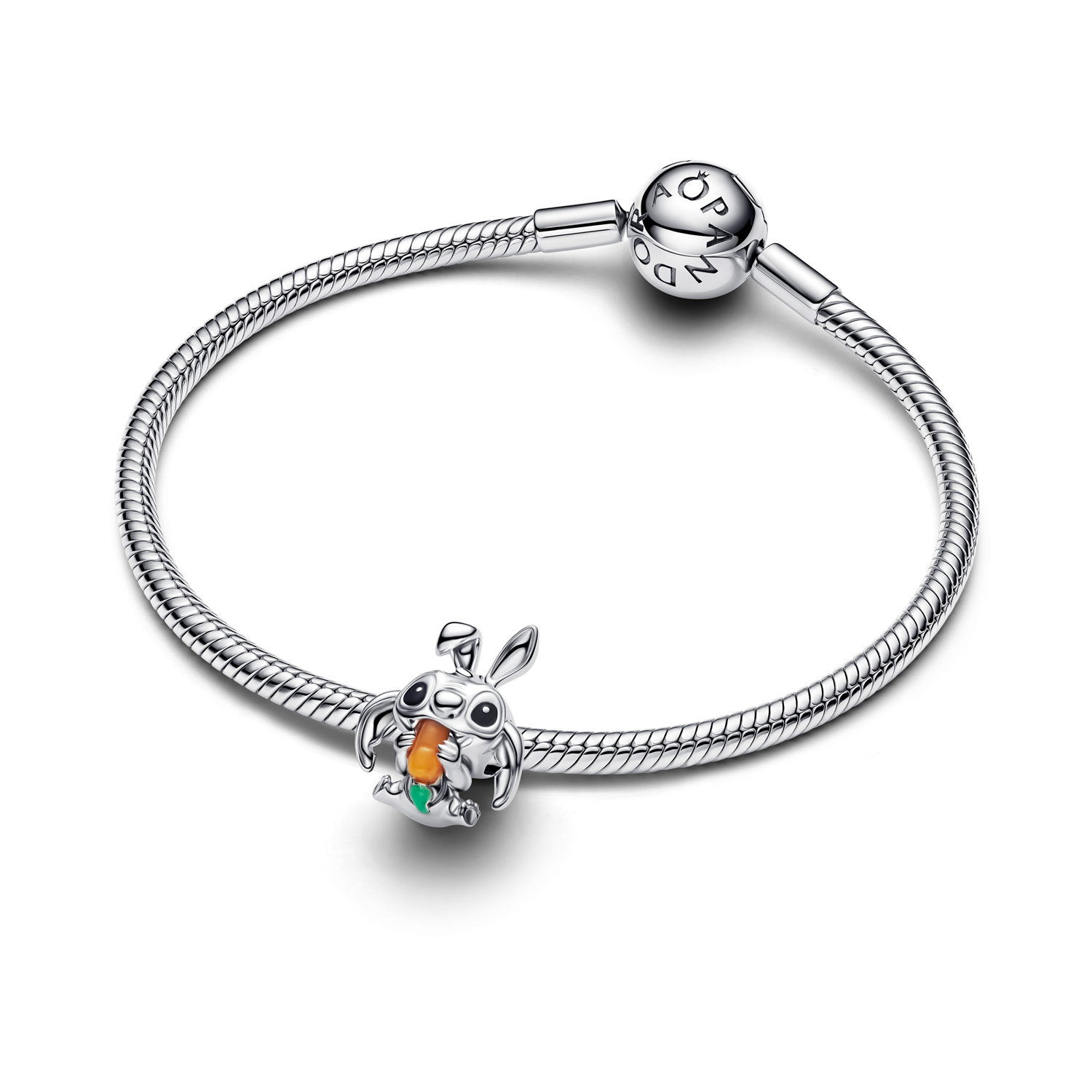 Pandora Disney 925 Sterling Silver Disney Stitch Easter Bunny Charm 794498C01