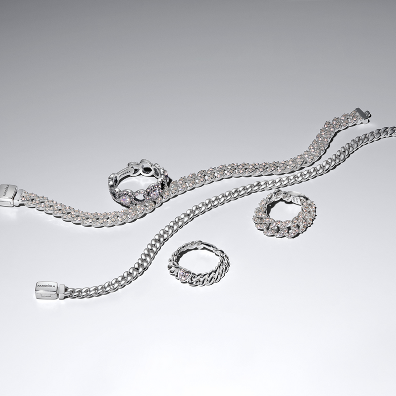Pandora Timeless 925 Sterling Silver Cuban Link Bracelet 594367C00-18-zoom-