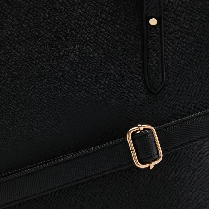 Violet Hamden Essential Bag Zwarte Shopper met 13 inch Laptopvak VH25036-801-zoom-