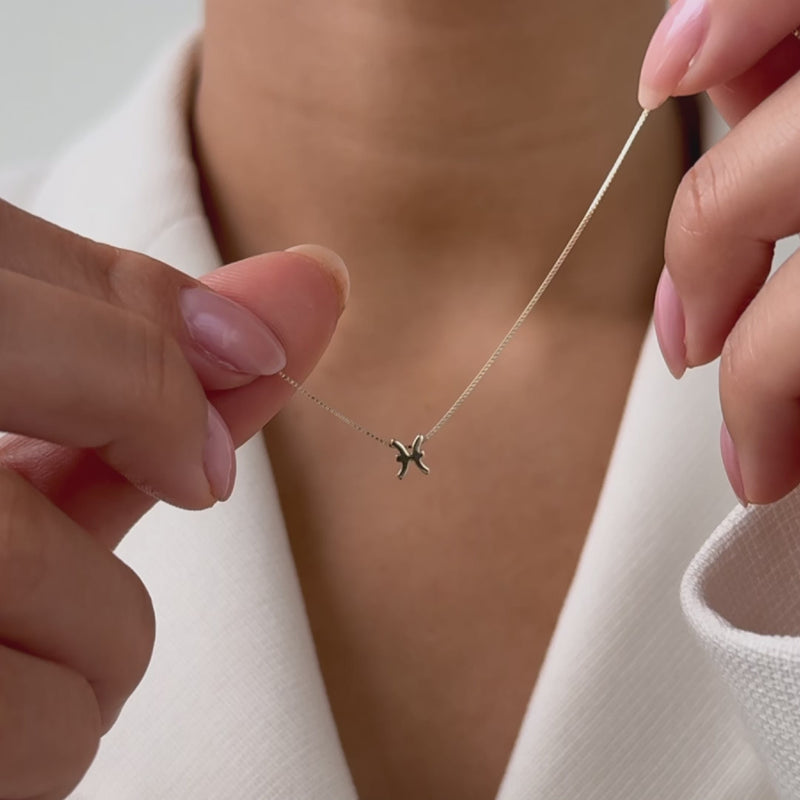 Isabel Bernard Étoiles d’Or Pisces 14 Carat Gold Venetian Necklace With Horoscope IB340189-zoom-