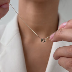 Isabel Bernard Étoiles d’Or Cancer 14 Carat Gold Venetian Necklace With Horoscope IB340181